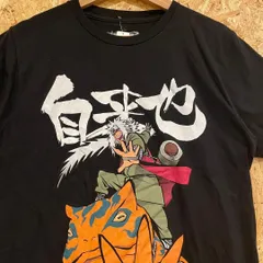 【人気】NARUTO ナルト 自来也 ガマ吉 Tシャツ ブラック Mサイズ