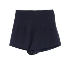 プラダ PRADA パンツ ショート P2051H ネイビー ウール ショート パンツ レディース Used A
