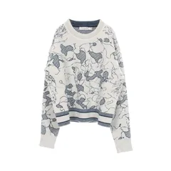 ディオール Dior ニット トワル ドゥ ジュイ エンブロイダリー カシミヤ ウール ニットトップス レディース Used A