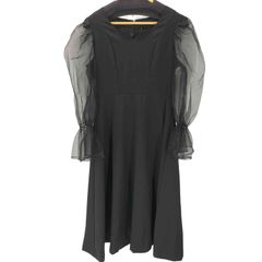 ルイルエブティック RUIRUE BOUTIQUE オーガンジー スリーブ フレア ワンピース ドレス レディース  L