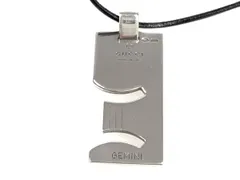 FD　グッチ　GUCCI　星座ネックレス　ジェミニ/ふたご座　レザーコード　シルバー925　送料無料