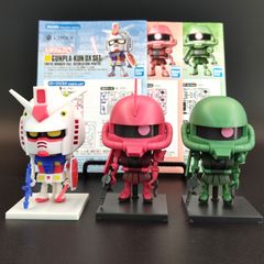 ガンプラ 중고 品 ランクC、一部べたつき ガンプラくんDXセット ランナーVer.再現パーツ付き +シャアザクくんDXセット+ザクプラくんDXセット組立済み MG HG ガンダム 3233