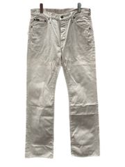 ステュディオダルチザン STUDIO D'ARTISAN White Denim Pants ホワイト デニム パンツ ボタンフライ 加工 ジーンズ オフホワイト 白 ロゴ D1380 デニム ホワイト サイズLL 104MB-684