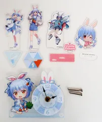 ホロライブ 兎田ぺこら アクリルスタンド・アクリル置時計 5点セット