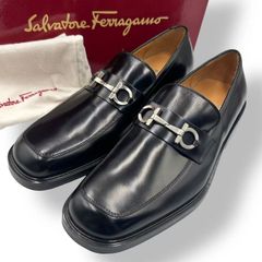 『未使用』サルヴァトーレフェラガモ ガンチーニ レザー ローファー 黒 金具 未使用品 Salvatore Ferragamo サルヴァトーレフェラガモ ガンチーニ