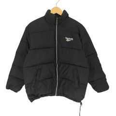 リーボック Reebok 90-00S OLD ロゴ刺繍 ジップアップ ダウンジャケット メンズ 表記無