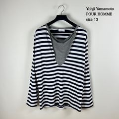 Yohji Yamamoto POUR HOMME 15ss archive Docking L/S Tee 3 HU-T43-096 ヨウジヤマモトプールオム ボーダー ドッキング 長袖カットソー ロンT アーカイブ レア