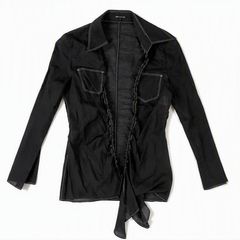 COMME CA DU MODE コムサデモード 黒 ステッチ シャツ 9 DIESEL風