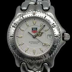 新品電池 稼働品 TAG HEUER タグホイヤー S/el プロフェッショナル200M メンズ腕時計 WG1112-K0 クォーツ QZ デイト 3針 ホワイト文字盤 シルバー