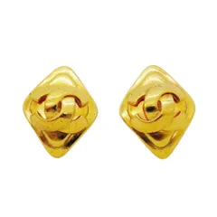 シャネル(Chanel) シャネル イヤリング  ココマーク 菱形 GPメッキ ゴールドレディース