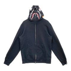 希少】a bathing ape アベイシングエイプ シャークパーカー 黒 L
