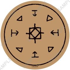 【中古】コースター 03.ランプの浮き灯りの魔法陣(公式イラスト) コルクコースター 「とんがり帽子のアトリエ」
