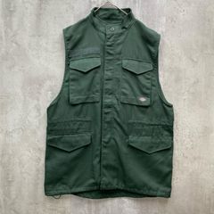 ▽ Dickies ディッキーズ ブラッシュドツイル スタンドジップ ベスト ゆったり ラフ ストリート カジュアル M ダークグリーン ◇■ レディース