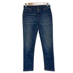 美品 BRUNELLO CUCINELLI ブルネロクチネリ ストレートレッグ ローライズ デニムパンツ ジーンズ サイズ36 インディゴブルー レディース 古着 中古 USED