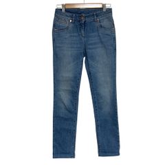 良品 BRUNELLO CUCINELLI ブルネロクチネリ モニーレ スキニーフィット デニムパンツ ジーンズ サイズ38 インディゴブルー レディース 古着 中古 USED