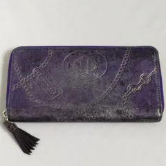 COACH　長財布　パープル　チェーン柄　タッセル付　コーチ