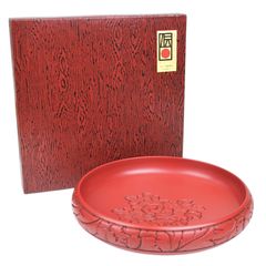 中華民国 国立故宮博物院 堆朱 工芸 龍紋 皿 飾り皿 - メルカリ