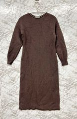 BEAUTY&YOUTH UNITED ARROWS ビューティーアンドユース ユナイテッドアローズ ウール100％ ニットワンピース クルーネック ブラウン レディース◆Size Free