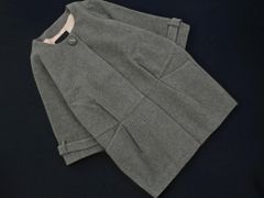 UNTITLED アンタイトル ウール混 ノーカラー コート size2/グレー◇◇ レディース