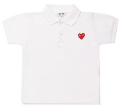 PLAY COMME des GARCONS レッドハートワッペン キッズポロシャツ