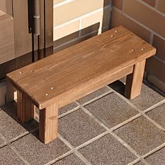木製 ベンチ アンティーク調 横幅87cm 高さ37cm 踏台 スツール