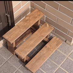 木製　ベンチ　アンティーク調　横幅８７cm　高さ３７cm　踏台　スツール 木製 ベンチ アンティーク調 横幅87cm 高さ37cm 踏台 スツール