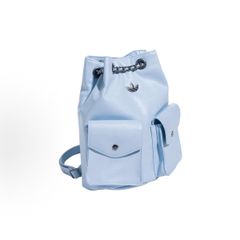 adidas Originals 水色 チェーンミニリュック KW4751 ポケットデザイン