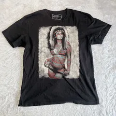 【USA古着】ライオットソサエティ Tシャツ L 黒 インディアンガール Y2K USA製
