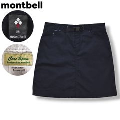 【美品】 モンベル montbell コアスパン トラベル スカート ジップアップ バックルベルト M ネイビー アウトドア ウェア タウンユース レジャー アクティビティ レディース