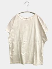 OPAQUE.CLIP オペークドットクリップ Tシャツ/カットソー 38/M ホワイト 無地 ミドル丈 半袖 クルーネック(丸首) レディース