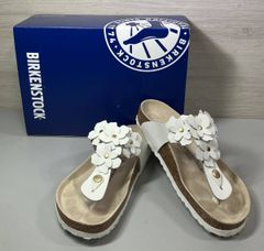 BIRKENSTOCK ギゼ フラワーモチーフ トングサンダル ホワイト - メルカリ