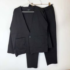 [上下セット] Macqlo マックロ ultimex washable ankle knit ジャケット パンツ S ブラック メンズ