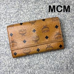 MCM エムシーエム 長財布 二つ折り がま口 ヴィセトス コニャック