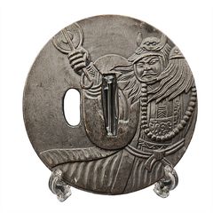 日本刀柄 黒目縁頭 龍目貫 pbz02 日本刀装具 新品 全長約26CM 本鮫皮