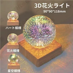 家庭用花火スタープロジェクター LEDナイトライト 3D花火ライト 花火電球 りんテリア ナイトライト ベッドサイドランプ クリスマス パーティー 装飾 雰囲気 おしゃれ おプレゼント 3Dナイトライト