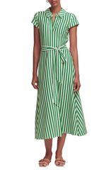 ボーデン レディース トップス ワンピース シャツ コットン キャップ ジャージー Boden Marcia Stripe Cap Sleeve Cotton Blend Jersey Shirtdr