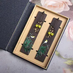 【新品】 WOWTAC 手作りの木製のしおり栞 誕生日プレゼント 天然木塗装工芸品 しおりブックマーク手つくり読書用紐付き教師子供学生読書の人本を愛する人へプレゼント飾り可愛いおしゃれセット (竹と鳥)