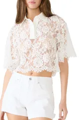 スティーブ マデン レディース トップス シャツ フラワー柄 レース フラワー Steve Madden Monette Floralace Layering Top Antique