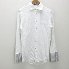 g■バーバリー/Burberry Blacklabel 長袖シャツ ドレスシャツ/コットン カフス用【38】白/men's/5【中古】■