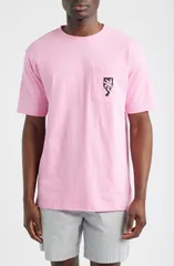 ボーディーズ メンズ トップス Tシャツ Boardies Clara Palm PocketShirt PINK ピンク