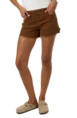 オニール レディース ボトムス デニムパンツ ショートパンツ ONeill OG Harlyn Fray Denim Shorts TOFFEE デニム