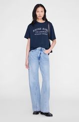 アニービン レディース トップス シャツ ANINE BING Cade Melrose Stencil Tee Navy ネイビー