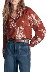 ボーデン レディース トップス シャツ コットン Boden Erica Cotton Frill Top ARABIAN SPICE FLECKED BUNCH