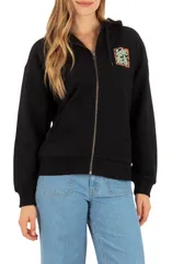 ハーレー レディース アウター パーカー・スウェット グラフィック Hurley Hawaiian Kisses Full Zip Graphic Hoodie BLACK ブラック