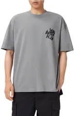 オールセインツ メンズ トップス シャツ ロゴ グラフィック AllSaints Orlando Logoversize Graphic TShirt MARCH GREY グレー