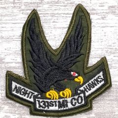 HA68 ベトナム 戦争 ワッペン 1枚 米陸軍 NIGHT HAWKS 米軍 サバゲー ミリタリー 軍物 古着 鳥 鷹 鷲 緑