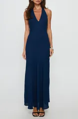 プリンセスポリー レディース トップス ワンピース シフォン ホルター Princess Polly Luannie Halter Chiffon Gow nAVY ネイビー