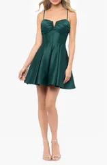 ブロンディナイツ レディース トップス ワンピース ミニ サテン Blondie Nitesatin Minidress HUNTER