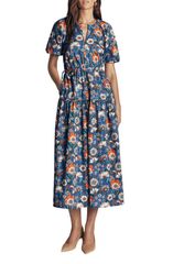 ボーデン レディース トップス ワンピース フラワー柄 プリント リネン フラワー Boden Floral Print Linen Dress FLORAL FIELD