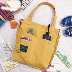 キャンバス トートバッグ 2way 軽量 カラー：イエロー 商品コード：88CXH-003